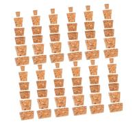 WEKADRIN 72 Piezas Tapones de Corcho Cónicos Sellado Hermético para Botellas y Frascos Material Blando Natural Cierre Ajustado para Manualidades y Conservación de Líquidos