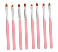 WEKADRIN 8 piezas Pinceles para Manicura y Decoración de Uñas Herramientas de Pintura Nail Art DIY Pinceles de Pelo Duradero para Diseño Profesional y Uso Casa
