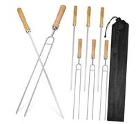 WEKADRIN 8 Piezas Tenedor De Barbacoa Brocheta Kabobs Interrogatorio Parilla Kit De Accesorios Para Barbacoa Palos Accesorios De Parrilla Acero Inoxidable Color Aleatorio