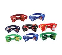 WEKADRIN 8piezas Pajarita para Mascotas de Navidad Lazos Navideños Clásicos Adorables Accesorios para Disfraces Lazos Ajustables Colores Aleatorios Color Aleatorio