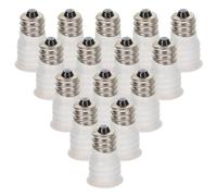 WEKADRIN Adaptador de Portalámparas E12 a E14 Blanco 15 Piezas Convertidor de Casquillo para Bombillas LED Sensor de Luz Integrado Adecuado para Cocina Dormitorio y Tiendas