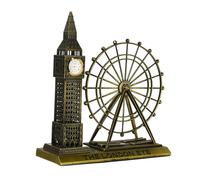 WEKADRIN Adorno Londres Big y London Eye Combinación Realista de Monumentos Emblemáticos de Aleación Recuerdo Turístico Británico para Decoración de Hogar y Oficina Color Bronce Antiguo