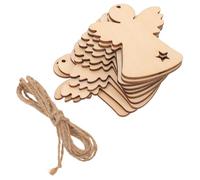 WEKADRIN Adornos Colgantes de Madera Forma de Ángel 30 Piezas Tamaño 78X64 CM Decoración Rústica para Árbol de Navidad Etiquetas DIY para Manualidades y Bodas