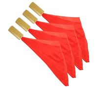 WEKADRIN Badajo Allegro Chino de Bambú para Niños, Instrumento de Percusión Kuaiban Tradicional, Set de 4 Piezas Seda Roja, Adecuado para Principiantes y Educación Musical Educativa