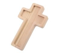 WEKADRIN Bandeja de Madera Forma de Cruz para Cocina Tabla Rústica para Aperitivos y Dulces de Halloween Centro de Mesa para Comedor