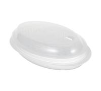 WEKADRIN Bandeja de Vapor con Tapa para Microondas Gran Capacidad para Cocinar al Vapor Diseño con Barrera Anti-fugas y Orificio para Ventilación Apta para Refrigerador y Fácil de Usar