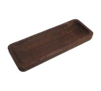 WEKADRIN Bandeja Decorativa Rectangular de Madera 3175 X 1178 CM en Color Marrón Carbón Plato Rústico para Organizar Cosméticos Aperitivos y Toallas en Baño o Mesa de Centro