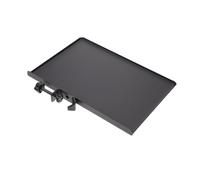 WEKADRIN Bandeja Metálica Negra Grande 23X165 CM para Soporte de Micrófono Rack de Transmisión de Sonido Ajustable para Uso Escenarios Oficinas y Salas de Conferencias