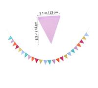 WEKADRIN Banderines Triangulares de Lino Coloridos para Decoración de Bodas Cumpleaños y Fiestas Shower y Prom