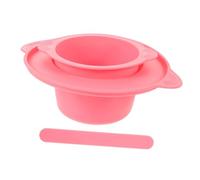 WEKADRIN Bol de Silicona para Cera con Capacidad de Resistente Altas Temperaturas Plegable Varilla para para Depilación y Cuidado Facial Spa Color Rosa Completo para Uso Reutilizable