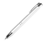 WEKADRIN Bolígrafo Metálico Reutilizable de Mano Diseño Profesional Acabado Pulido Escritura Suave y Duradera para Oficina y Diario Color Plateado