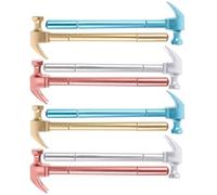 WEKADRIN Bolígrafos de Gel Tinta Suave, Diseño de Martillo Divertido, Set de 8 Piezas (rojo, Plata, Dorado, Azul X2), Bolígrafos para Estudiantes, Uso Escolar y Oficina, Material Plástico
