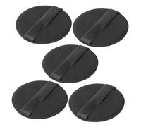 WEKADRIN Borlas De Polvo Negras 5 Unidades Esponjas Para Base De Maquillaje Sin Látex Para Uso Profesional Cuidado Facial En Salones y Viajes