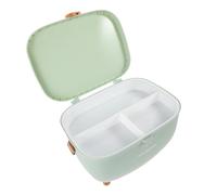 WEKADRIN Botiquín Doméstico Portátil de Gran Capacidad Caja Organizadora de Medicamentos de Plástico Multicapa Color Verde Claro con Bandeja Extraíble para Almacenamiento y Uso en Hogar