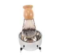 WEKADRIN Brocha De Afeitar Para Hombre Bol De Afeitar De Acero Inoxidable Kit Completo De Afeitado Húmedo Cuidado Masculino