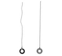 WEKADRIN Cadena para Platillos de Batería Sizzle 2 Unidades de Aleación Metálica Accesorios para Batería Color Plata y Negro Efecto Sonajero para Jazz Rock y Fusión