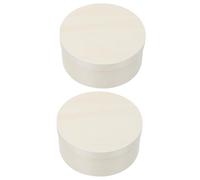 WEKADRIN Caja de Embalaje para Tartas Redondas de Madera Tamaño 125X55 CM Juego de 2 Unidades Adecuado para Mousse Queso y Postres Apta para Uso en Bodas Fiestas y Repostería