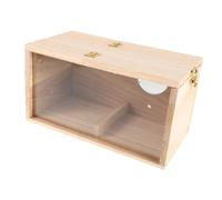 WEKADRIN Caja Nido para Aves Pequeña de Madera con Panel Acrílico Transparente para Cría de Periquitos Pinzones Agapornis Ninfas y Nido Espacioso para Observación Fácil y Monitoreo sin