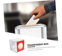WEKADRIN Caja Transparente Acrílica para Donaciones y Sorteos Diseño Simple y Resistente con Cerradura Mediano para Reuniones y Actividades de Oficina