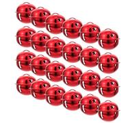 WEKADRIN Campanas Navideñas para Mascotas 30 Piezas de 3 CM Colgantes Rojos Metálicos para Collar de Perro y Adorno Festivo Mini Campanillas Resistentes para Manualidades y Decoración