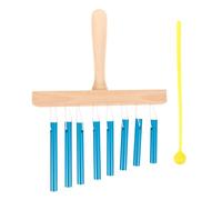 WEKADRIN Carrillón De Viento De 8 Tonos Para Niños, Instrumento De Percusión De Sobremesa Con Tubos De Aluminio Sólido Azul, Adecuado Para Enseñanza Musical y Clases De Ritmo