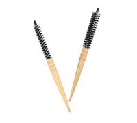 WEKADRIN Cepillo de Pelo Redondo de Madera para Mujer, 2 Piezas, Tamaño Pequeño y Grande, para Peinado y Secado, Diseño Ergonómico, Apto para Cabello Rizado y Grueso, Uso Doméstico