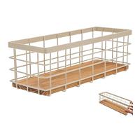 WEKADRIN Cesta de Almacenaje de Hierro Forjado Colgante Blanca Mate Organizador Metálico para Cocina y Baño Capacidad Grande Fácil Instalación Sin Taladro Multiusos para Hogar y Oficina