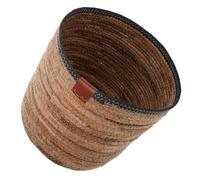 WEKADRIN Cesta de Almacenamiento Tejida a Mano Grande 31x27 Cm de Cuerda Resistente Negra Borde para Ropa Sucia, Juguetes y Orden en Baño, Guardería y Balcón, Contenedor Decorativo