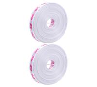 WEKADRIN Cinta para Envolver Regalos Cáncer de Mama 10 MM X 9 M 2 Rollos Cinta de Grosgrain Rosa Material para Manualidades y Decoración en Eventos de Concientización y Recaudación