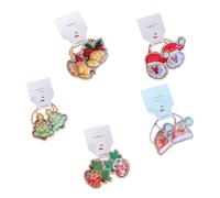 WEKADRIN Cintas Elásticas Cabello de Niña 10 Piezas Lazos Navideños de Tela Texturizada Suaves y Duraderas Accesorios para Fiestas y Festivales de Navidad