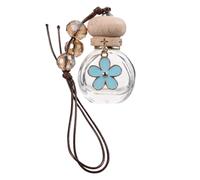 WEKADRIN Colgante de Botella de Perfume para Coche 6 Ml Frasco de Vidrio Tapa de Madera Accesorio Decorativo para Interior de Automóvil Difusor de Aceites Esenciales para Vehículo