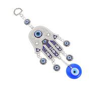 WEKADRIN Colgante Mano de Fátima Azul con Ojo Turco Decorativo para Puerta y Ventana Amuleto Protector para Hogar Adorno y Práctico para Pared y Oficina