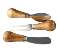 WEKADRIN Cortadores de Queso de Acero Inoxidable y Madera Herramientas de Cocina Esenciales para Cortar Queso Maduro y Lonchas Suministros Portátiles para Cocina y Mesa