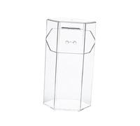 WEKADRIN Cubilete Organizador Maquillaje Acrílico Hexagonal con Tapa Antipolvo Resistente al Agua y Gran Capacidad para Brochas y Cosméticos para Escritorio Ordenado y Regalo Práctico