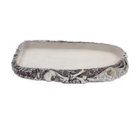 WEKADRIN Cuenco de Resina para Reptiles Plato de Agua y Alimento para Tortugas y Dragones Barbudos Superficie Lisa y Resistente para Terrarios