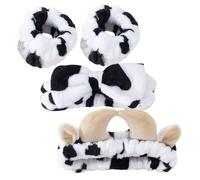 WEKADRIN Diadema De Spa Estampado De Vaca Diadema Para Lavarse La Cara Accesorios Cabello Para Maquillaje y Cuidado Piel y Material