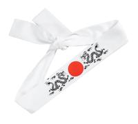 WEKADRIN Diadema Japonesa Samurái Ancha Color Claro Diseño Dragón, Tela Suave y Cómoda, Diadema Deportiva de Karate para Cosplay, Cocina y Eventos, Accesorio Cabeza Unidimensional
