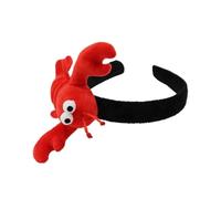 WEKADRIN Diadema para Mujer de Peluche Langosta Roja Divertida y Suave Accesorio para Fiestas Sujeta Cabello sin Dañar Cabello para Jóvenes Celebraciones