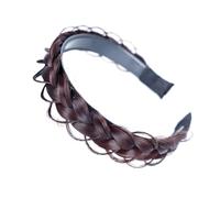 WEKADRIN Diadema Trenzada Ancha de Cabello Sintético Estilo de Pez Ligera y Cómoda para Niñas y Mujeres Accesorio Elegante para Peinados sin Dañar el Cabello