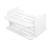 WEKADRIN Estante Doble para Router y Dvd Blanco de Soporte de Pared sin Taladro Organizador Flotante para Cables y Dispositivos Estantería Práctica para Salón y Oficina