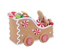 WEKADRIN Estatua del Hombre de Jengibre Trineo Adorno de PVC para Navidad para Decoración de Ventana Fiesta de Navidad Obsequio de Hombrecito de Jengibre