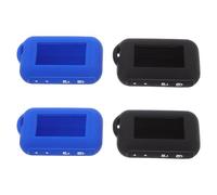 WEKADRIN Estuche para Llave de Control Remoto Compatible Starline E90 E91 E60 E61, Set de 4 Piezas en Silicona Negro y Azul Oscuro, Compacto y Resistente para Actividades al Aire Libre y