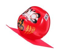WEKADRIN Figurita de Cerámica Japonesa con Diseño Rojo y Fortuna Decoración Creativa para Hogar Oficina y Tablero de Coche con Base de Fieltro Rojo Incluida para Atraer Suerte y Prosperidad