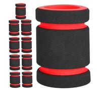 WEKADRIN Fundas de Agarre para Tatuajes 10 Unidades Tamaño Corto 30 Mm Diámetro Esponja Antideslizante Roja Protección Práctica para Suministros de Tatuajes