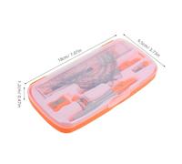 WEKADRIN Geometría con Compás de Aleación y Plástico Duradero Transportador con Marcaciones Claras Regla y Accesorios para Dibujo Técnico y Escolar Kit Completo para Estudiantes