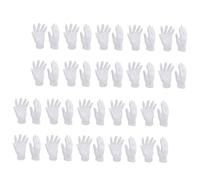 WEKADRIN Guantes De Algodón Blanco Elásticos Para Manos 16 Pares Tamaño Único Transpirable Cómodo Para Revisión De Joyas Uso Diario Cuidado Personal