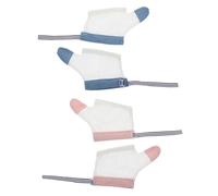 WEKADRIN Guantes Protectores Anti-succión para Bebés y Niños, Talla M Ajustable, Tejido Transpirable de Malla Doble Cara, Uso Diario para Dejar de Chuparse el Dedo, Pack 2 Pares (rojo