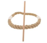 WEKADRIN Hebilla de Fijación para Cortinas de Madera 30 CM Correa Redonda de Yute Natural Diámetro Interior de 22 CM Accesorio Decorativo para Hogar y Dormitorio Clip Creativo para