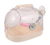 WEKADRIN Jaula Transparente para Loros Portátil con Percha Desmontable y Comedero Transportín Ligero para Periquitos Agapornis y Cacatúas Diseño para Viajes y Exteriores