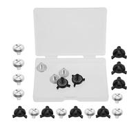 WEKADRIN Juego de 21 Tornillos Aplicables para Casco de Motocicleta Fijaciones de Plástico Resistentes para Visera Accesorios de Repuesto en Negro y Plateado Montaje Seguro para